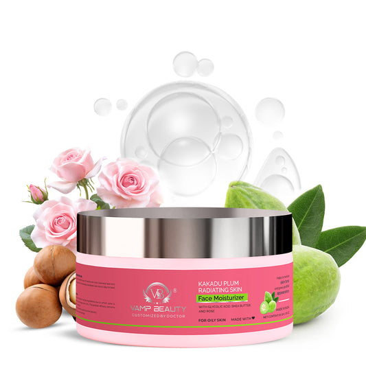 KAKDU PLUM RADIATING FACE MOISTURIZER WITH GOODNESS OF GLYCOLIC ACID, SHEA BUTTER & ROSE (50GM)