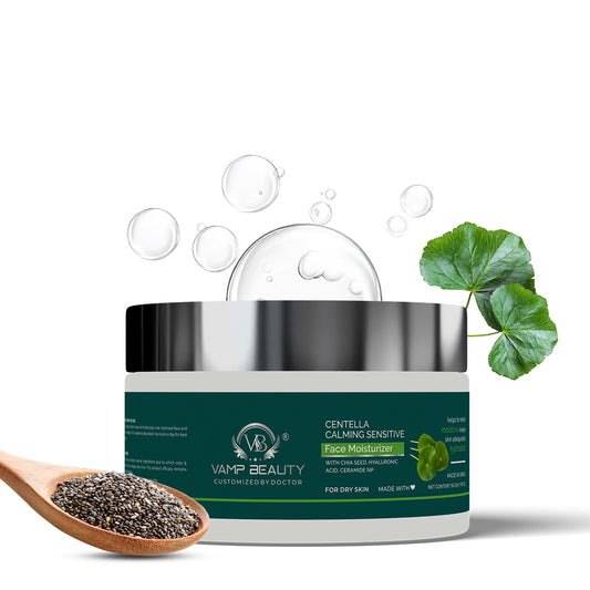 CENTELLA CALMING SENSITIVE FACE MOISTURIZER WITH GOODNESS OF CHIA SEEDS, HYALURONIC ACID & CERAMIDE (50GM)