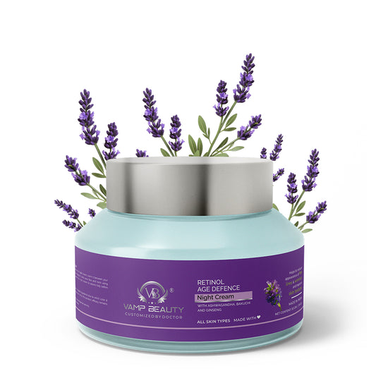 RETINOL AGE DEFENCE NIGHT CREAM WITH GOODNESS OF ASHWAGANDHA, BAKUCHI & GINSENG (50MG)
