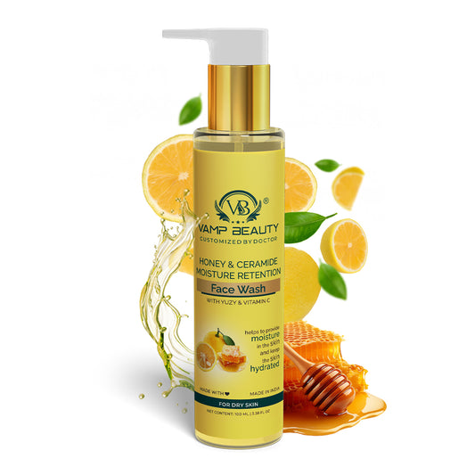 HONEY & CERAMIDE MOISTURISING FACE WASH WITH GOODNESS OF YUZU & VITAMIN C (100ML)