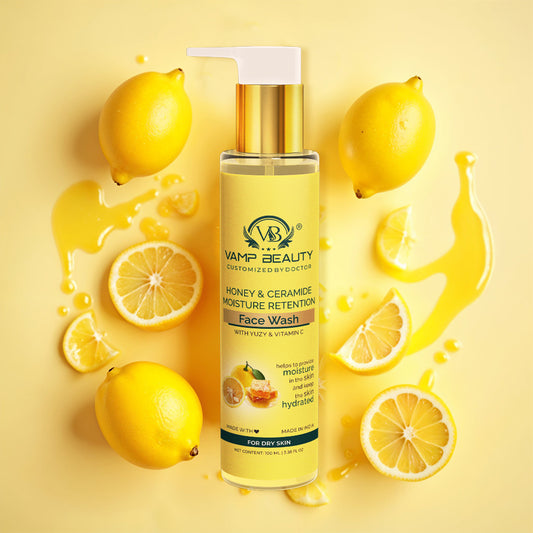 HONEY & CERAMIDE MOISTURISING FACE WASH WITH GOODNESS OF YUZU & VITAMIN C (100ML)