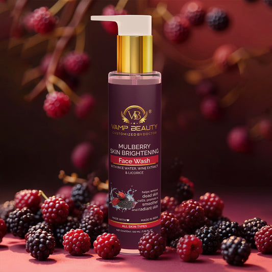 MULBERRY SKIN BRIGHTENING FACE WASH WITH GOODNESS OF RICE WATER, WINE EXTRACT & LICORICE (100ML)