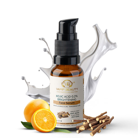 KOJIC ACID 0.2% BRIGHTENING FACE SERUM WITH GOODNESS OF LICORICE & TANGERINE (30ML)