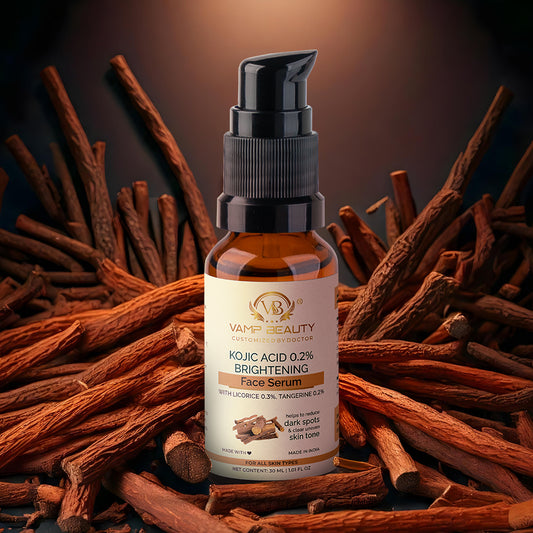 KOJIC ACID 0.2% BRIGHTENING FACE SERUM WITH GOODNESS OF LICORICE & TANGERINE (30ML)