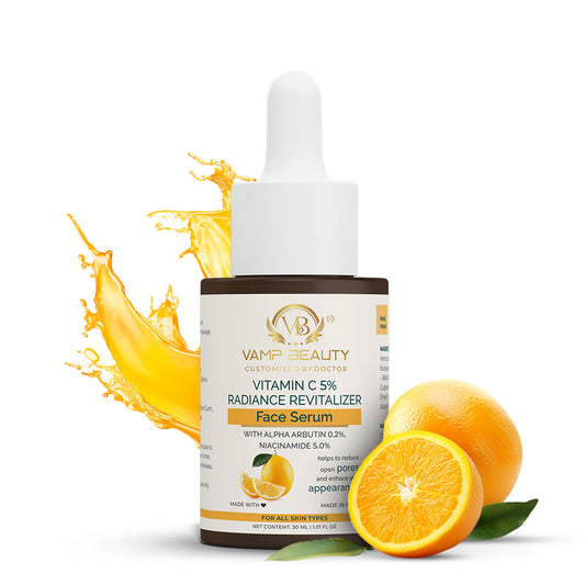 VITAMIN C 5% RADIANCE REVITALIZER FACE SERUM WITH GOODNESS OF ALPHA ARBUTIN & NIACINAMIDE (30ML)