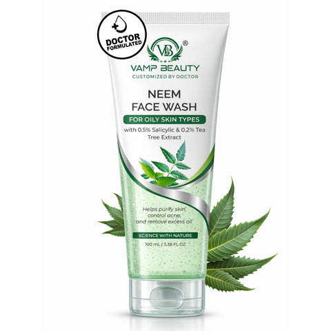 NEEM FACEWASH FOR OILY SKIN WITH 0.5% SALICYLIC ACID & 0.2% TEA TREE EXTRACT