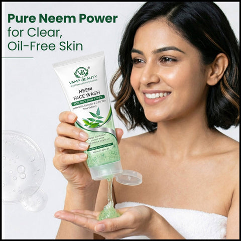 NEEM FACEWASH FOR OILY SKIN WITH 0.5% SALICYLIC ACID & 0.2% TEA TREE EXTRACT