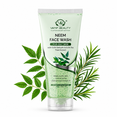 NEEM FACEWASH FOR OILY SKIN WITH 0.5% SALICYLIC ACID & 0.2% TEA TREE EXTRACT